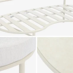 Gartenlounge-Set aus Aluminium für 4 Personen