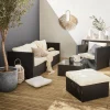 Gartenlounge-Set aus Polyrattan, 5 Sitzplätze