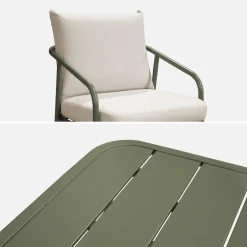 Gartenlounge-Set aus Stahl für 5 Personen