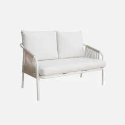 Gartenlounge-Set aus Stahl, für 4 Personen