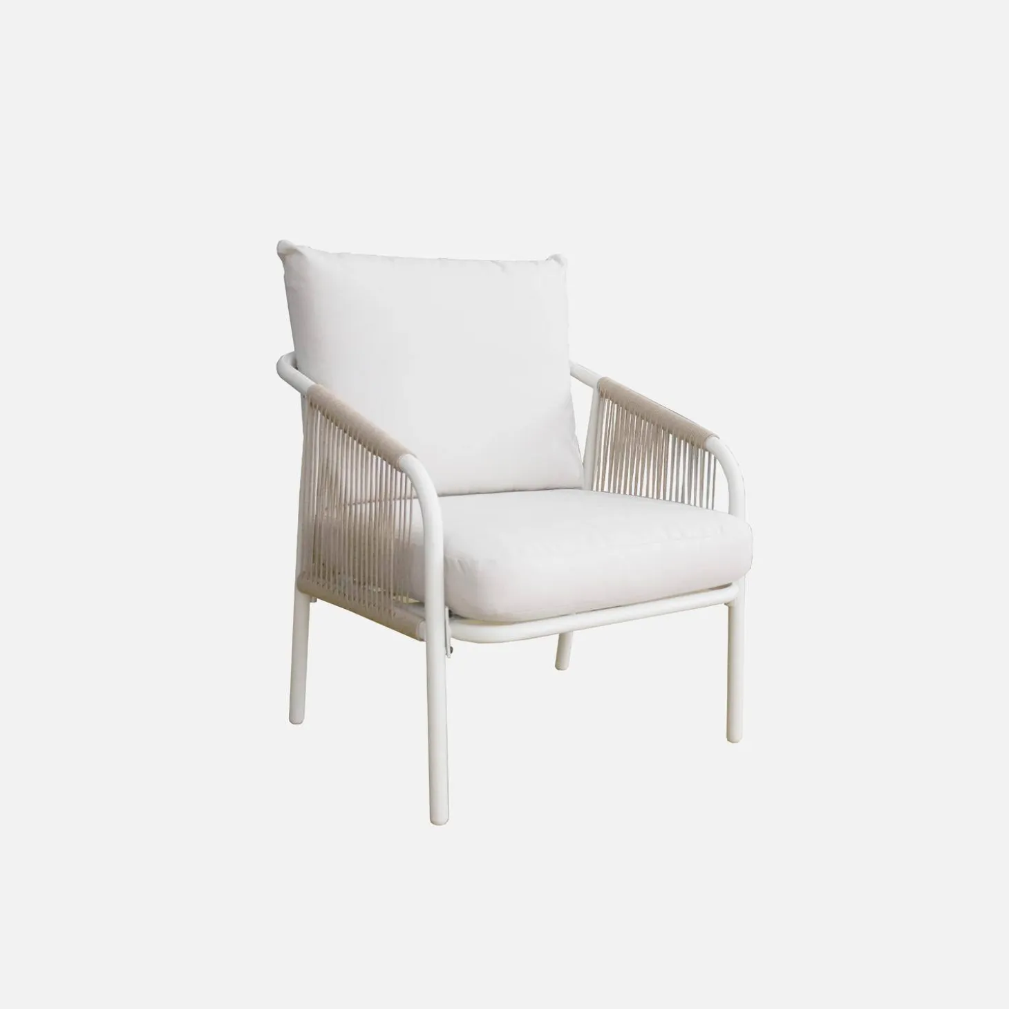 Gartenlounge-Set aus Stahl, für 4 Personen