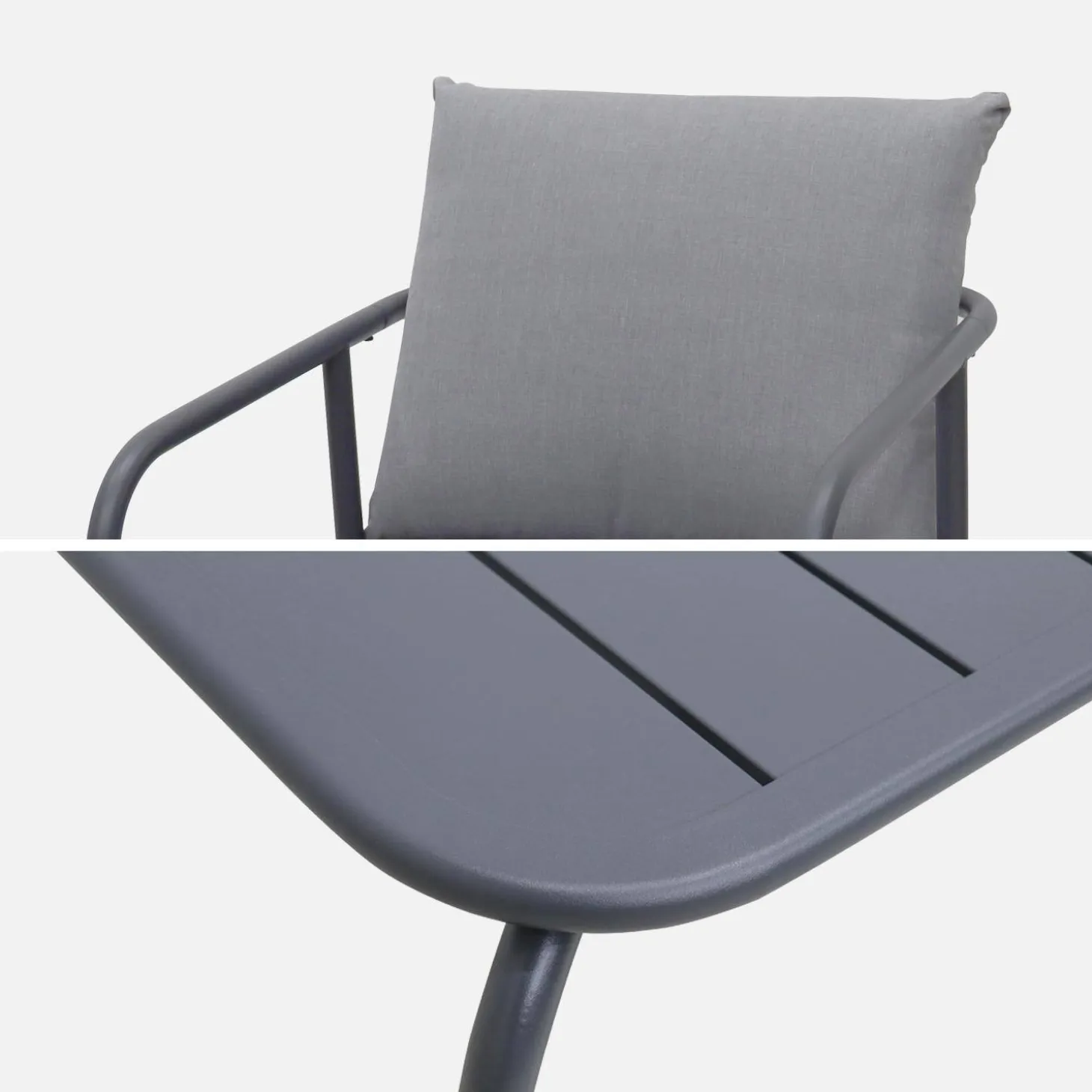 Gartenlounge-Set aus Stahl für 5 Personen