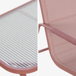 Gartenlounge-Set aus Stahl, 4 Plätze