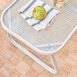Gartenlounge-Set aus Stahl, 4 Plätze