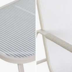 Gartenlounge-Set aus Stahl, 4 Plätze