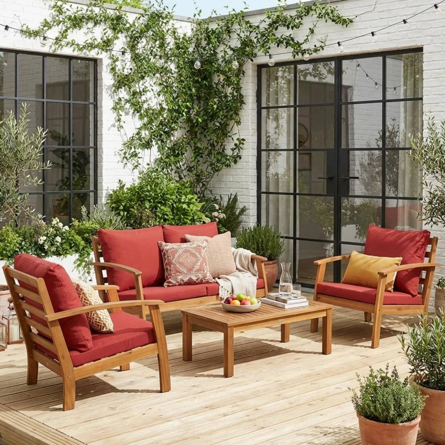 Gartenlounge-Set für 4 Personen
