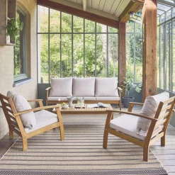 Gartenlounge-Set für 5 Personen aus Akazienholz