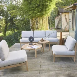 Gartenlounge-Set 5-Sitzer aus Akazienholz
