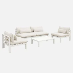 Gartenlounge-Set XXL Aluminium 5-Sitzer
