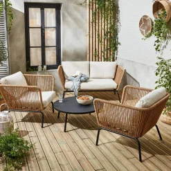Gartenlounge Singapur mit Sofa und 2 Sesseln