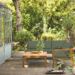 Gartenmöbelset aus Akazie für 5 Personen