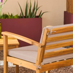 Gartenmöbelset aus Akazienholz für 4 Personen