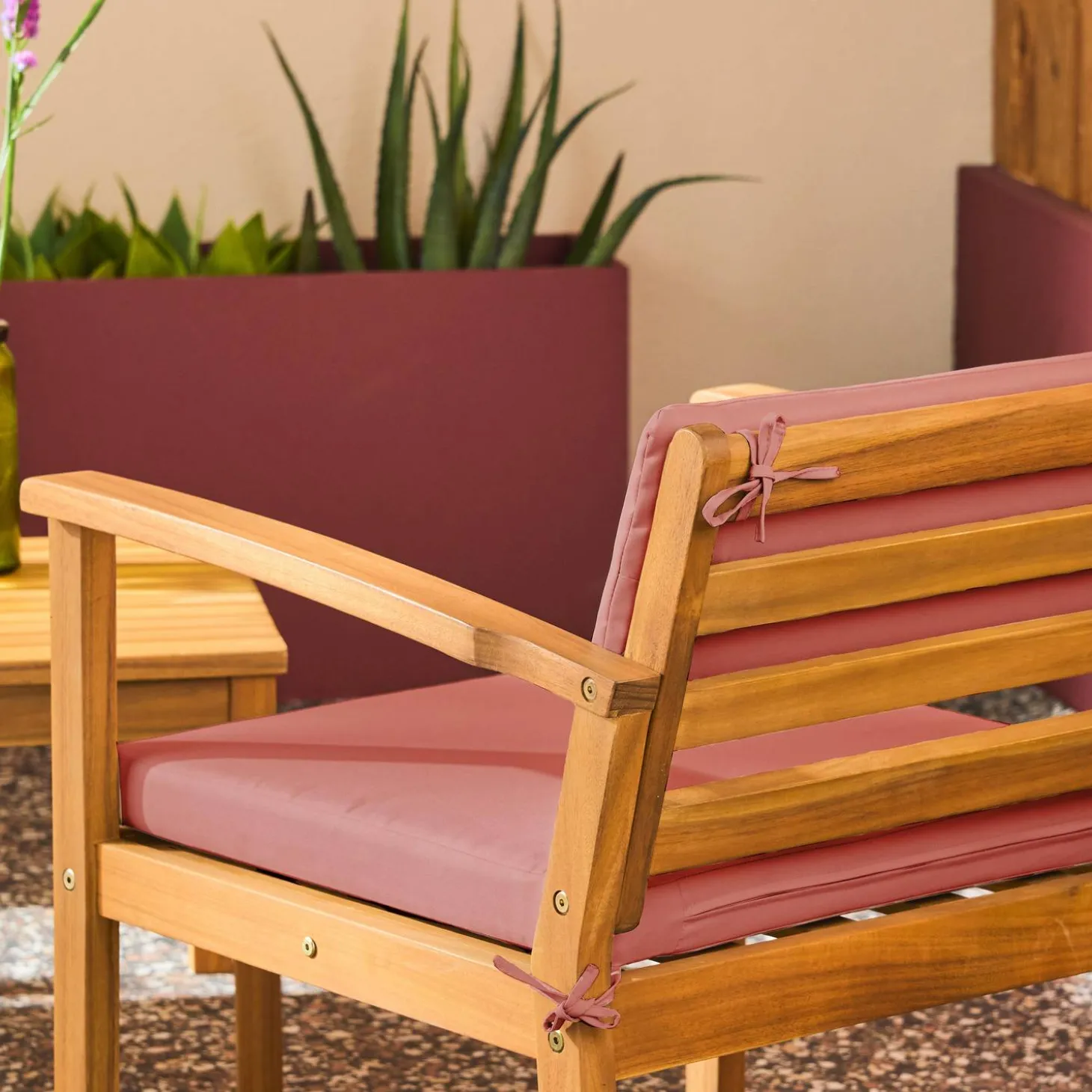 Gartenmöbelset aus Akazienholz für 4 Personen