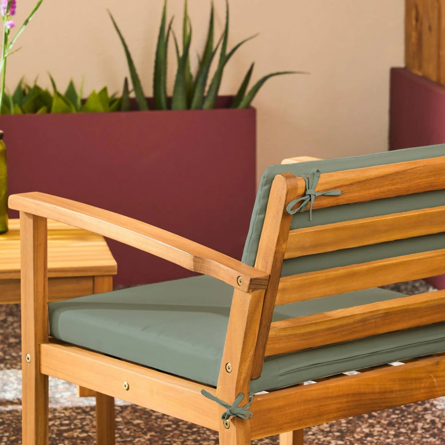 Gartenmöbelset aus Akazienholz für 4 Personen