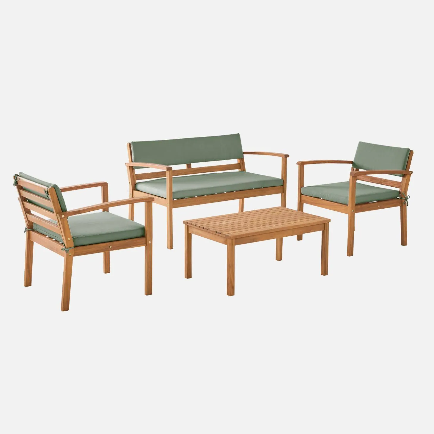 Gartenmöbelset aus Akazienholz für 4 Personen