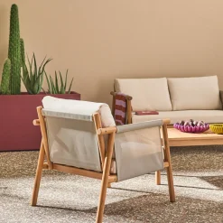 Gartenmöbelset aus Akazienholz für 4 Personen