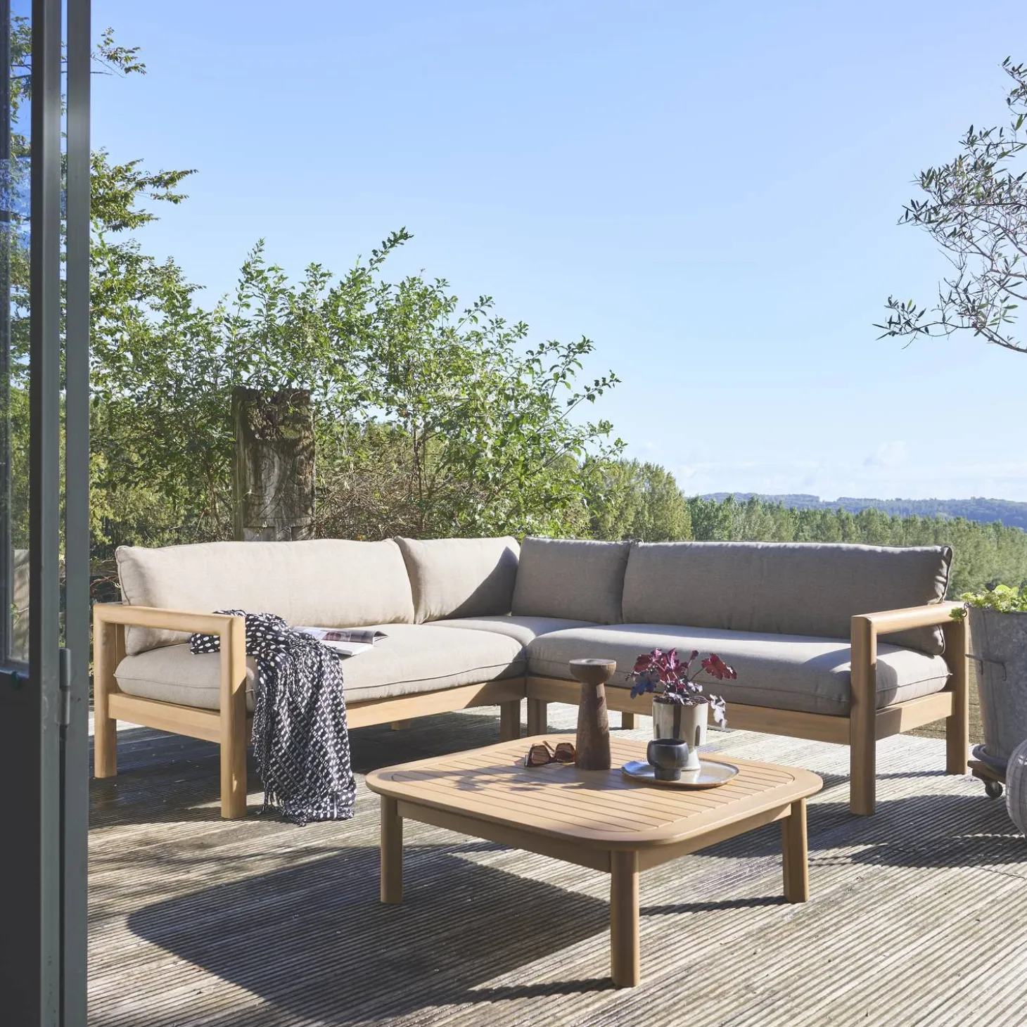 Gartenmöbelset aus Akazienholz für 5 Personen