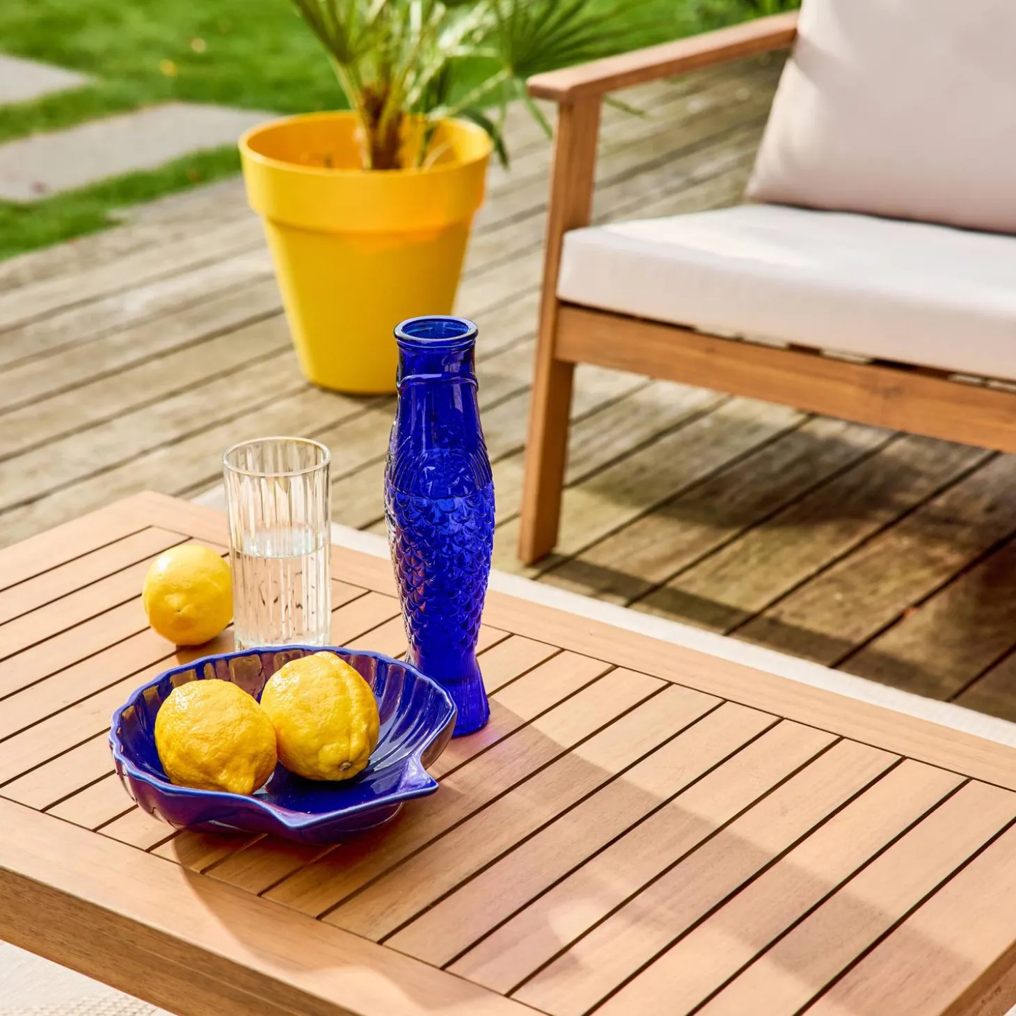 Gartenmöbelset aus Akazienholz für 4 Personen