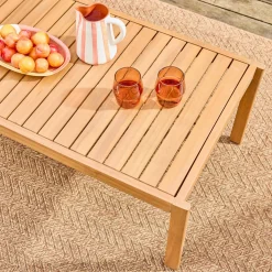 Gartenmöbelset aus Akazienholz mit Seilbespannung, 5 Plätze