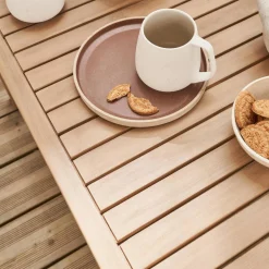 Gartenmöbelset aus Holz und Seilbespannung 4 Personen Akazienholz