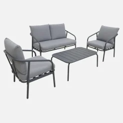 Gartenmöbelset aus Metall, 4 Sitzplätze