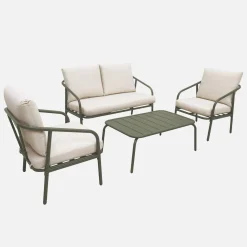 Gartenmöbelset aus Metall, 4 Sitzplätze