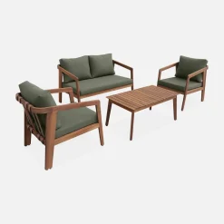 Gartenmöbelset für 4 Personen aus Akazienholz