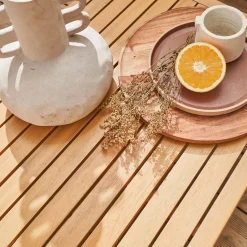 Gartenmöbel-Set für 4 Personen aus Holz mit Seilbespannung