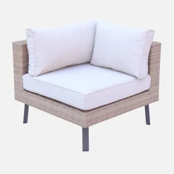 Gartenmöbelset 5 Sitzer aus Polyrattan