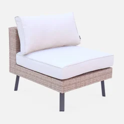 Gartenmöbelset 5 Sitzer aus Polyrattan