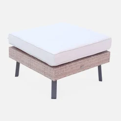 Gartenmöbelset 5 Sitzer aus Polyrattan
