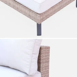 Gartenmöbelset 5 Sitzer aus Polyrattan