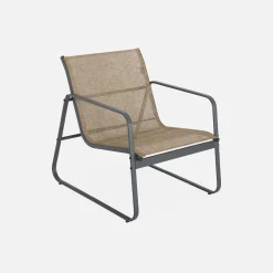 Gartenset aus Metall und Textilene für 4 Personen