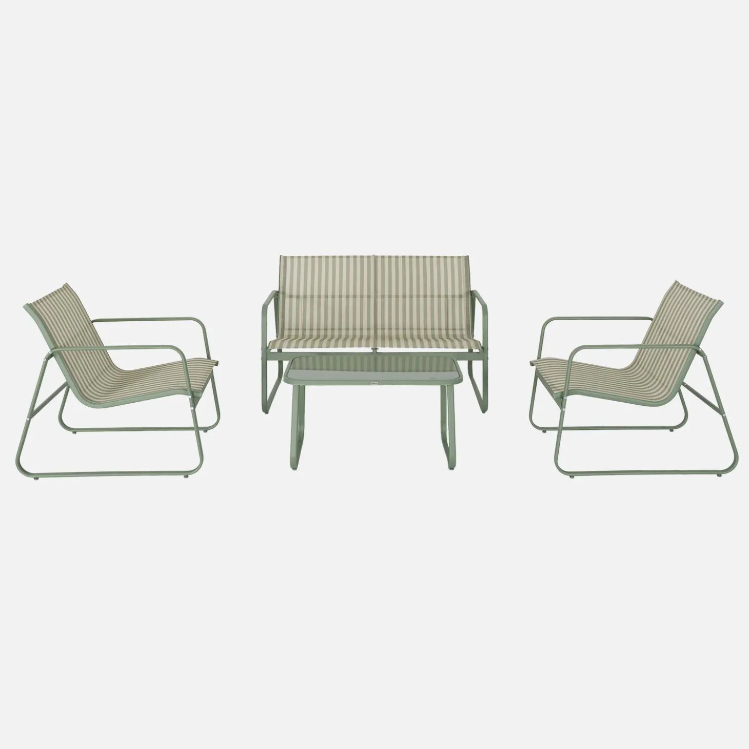 Gartenset aus Metall und Textilene für 4 Personen