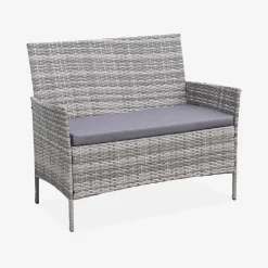Gartenset aus Polyrattan, 4 Plätze Moltès