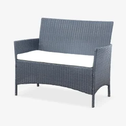 Gartenset aus Polyrattan, 4 Plätze Moltès
