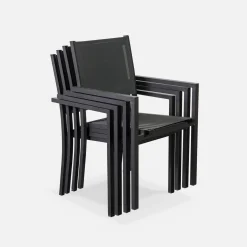 Gartentisch Aluminium + 6 Sessel
