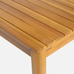 Gartentisch aus Akazienholz mit abgerundeten Ecken, 8 Plätze