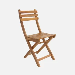 Gartentisch aus Akazienholz mit abgerundeten Ecken, 6 Stühle