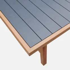 Gartentisch aus Akazienholz und Aluminium für 8 Personen