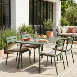 Gartentisch aus Aluminium 140cm für 4-6 Personen