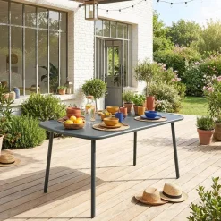Gartentisch aus Aluminium 140cm für 4-6 Personen