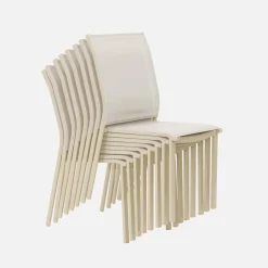 Gartentisch aus Aluminium 225cm + 8 Stühle