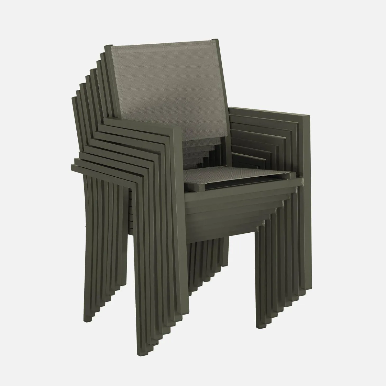 Gartentisch aus Aluminium + 8 Sessel
