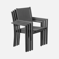 Gartentisch aus Aluminium + 8 Sessel