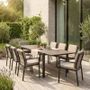 Gartentisch aus DPC und Aluminium ausziehbar 8 Sitzplätze