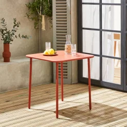 Gartentisch aus Stahl 2 Plätze