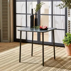 Gartentisch aus Stahl 2 Plätze