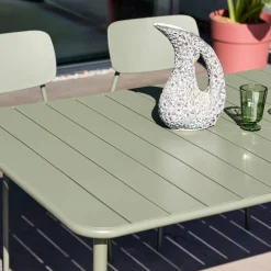 Gartentisch aus Stahl + 6 Stühle