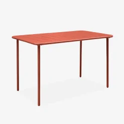 Gartentisch aus Stahl + 4 Stühle